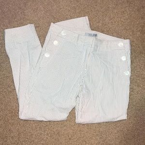 Pinstripe womens capris